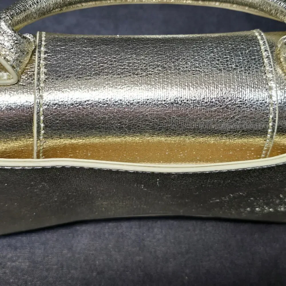 Gold Faux Leather Crossbody & Hand Held Purse Multi Wear Clutch